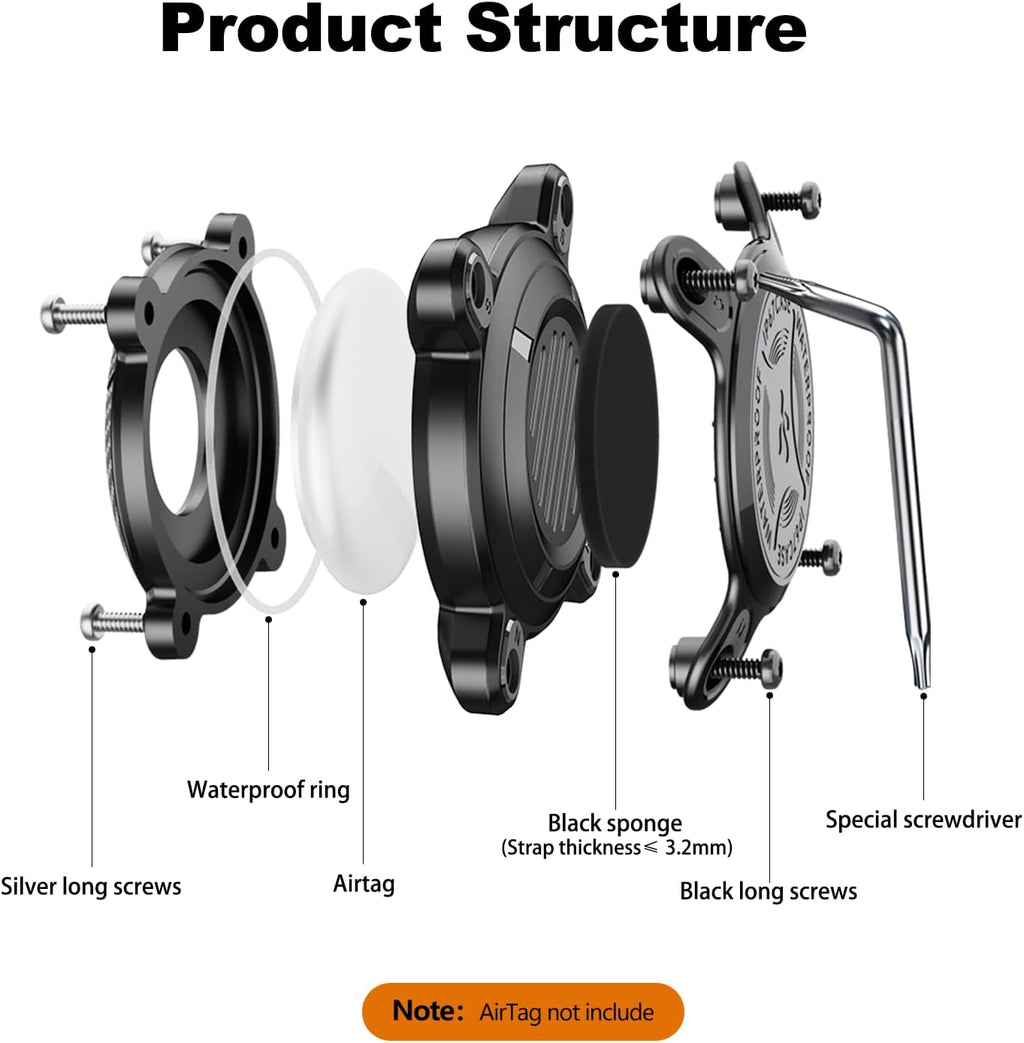 IPX8 waterproof protection for the GlowPup AirTag holder